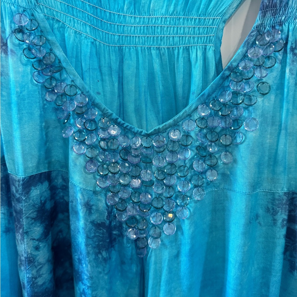 Denim 24/7 Turquoise Sleeveless Top - Picture 3 of 6